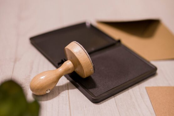 Notary stamp on pad